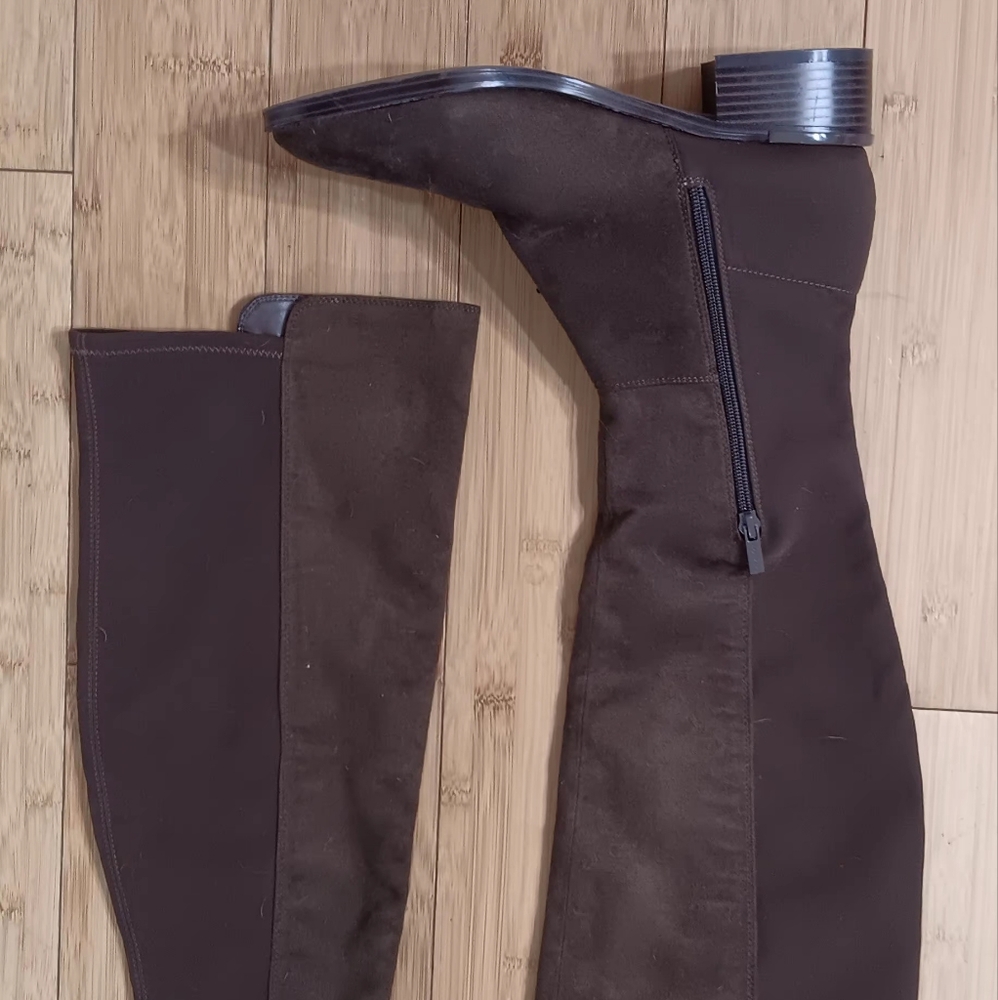 Calvin Klein Suede Boots Size 9 Color Cocoa Brown - image 1